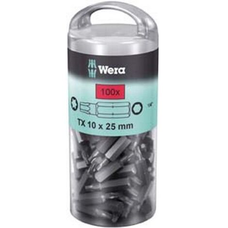 Grosse boîte d'embouts Wera (100 pièces) 867/1 Z T 10 Longueur 25 mm - 5072446001