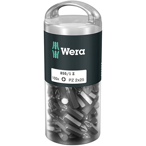 Grosse boîte d'embouts Wera (100 pièces) 855/1 Z PZD 2 Longueur 25 mm - 5072444001