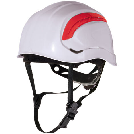 Delta Plus – Casque monteur blanc ventilé – Jugulaire 3 points amovible – Matériau ABS léger 355g – Norme EN397 pour protection optimale