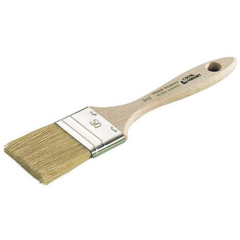 L'Outil Parfait – Pinceau plat 40mm – Fibres synthétiques pour peinture sur surfaces planes – Virole acier nickelé – Manche bois naturel certifié PEFC