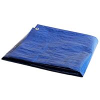 Tecplast – Bâche professionnelle verte et bleue 10mx15m – Polyéthylène renforcé 150g/m² – Oeillets métalliques Ø 18mm – Traitement anti-UV