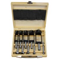 Mèche à mortaiser 15 à 35 mm – Coffret de 10 mèches – Pour perceuse fixe – Élimine les imperfections du bois – Fisch