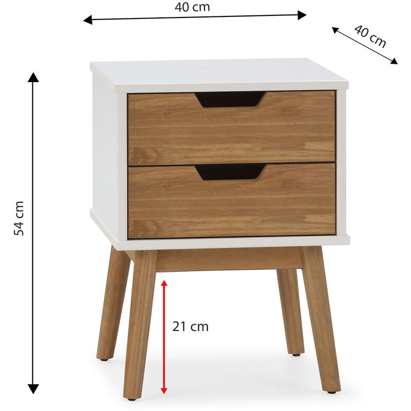 Comodino industrial vintage decorazione geometrica in legno massello e –