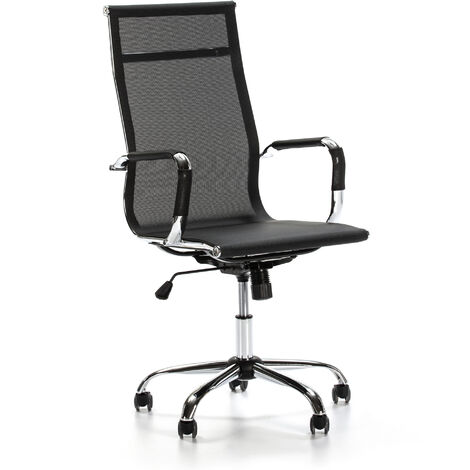 Sedia da ufficio reclinabile sottile, tessuto traspirante, sedia direzionale con poggiatesta, regolabile in altezza, design ergonomico
