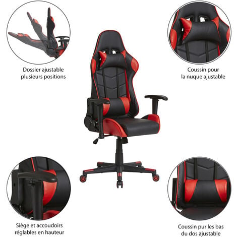 Sedia gaming ufficio ergonomica cuscini braccioli regolabile Adelaide