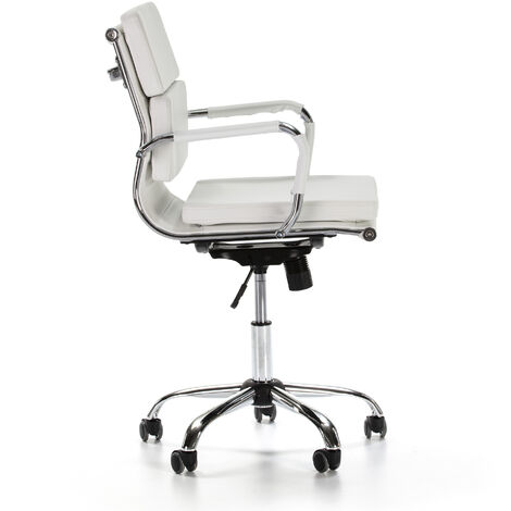 Sedia da Ufficio Croma reclinabile Taupe, Ecopelle, Altezza Regolabile