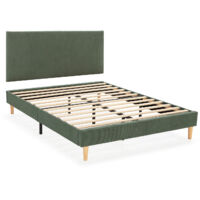 Base imbottita + testiera Bari 140x190 cm colore Verde