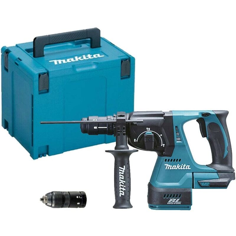 Makita DHR243Z 18V 24mm SDS Plus Brushless Rotary Hammer Drill With Chuck And MAKPAC 4 Case