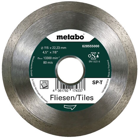 Metabo 628555000 Diamond Cutting Disc SP - T, 115 X 22.23 MM, TILES