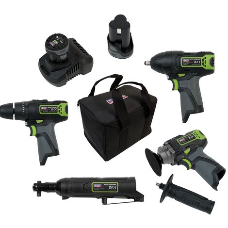 Sealey CP108VCOMBO1 SV108 Series 4 x 10.8V Cordless Combo Kit - 2 Batteries