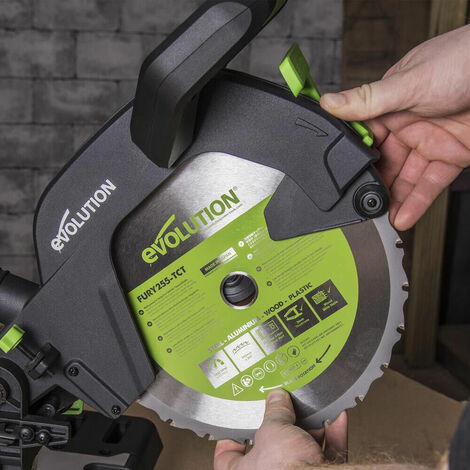 Evolution EVLF255SMS F255SMS TCT Multi-Material Sliding Mitre Saw 255mm 1600W 240V