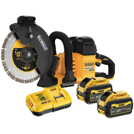 Dewalt DCS691X2 54v XR Flexvolt Cut Off Saw 230mm Wireless - 2x 9ah (1/2)