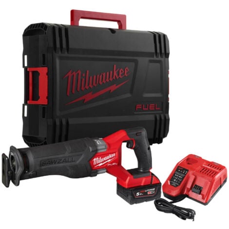 Milwaukee M18FSZ-501X Cordless 18V Reciprocating Sawzall Saw 1x5Ah,Charger &amp Dynacase 4933478292