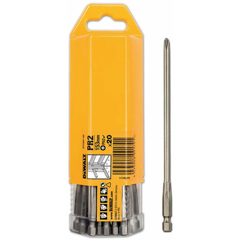 DEWALT DT7207-QZ Pack Of 20 PR2 Drywall Screwdriver Bits