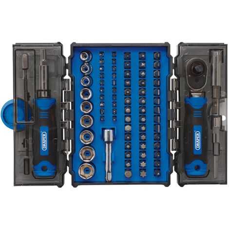 Draper 28029 Ratchet And Screwdriver Bit Set (78 Piece) (1/2)