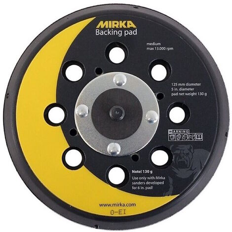 Mirka Ceros, Deros, Ros &amp Pros Backing Pad (5") 125mm 28 Hole Medium 8292502511