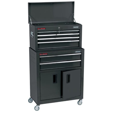Draper Combined Roller Cabinet and Tool Chest 6 Drawer 24" Black 19572