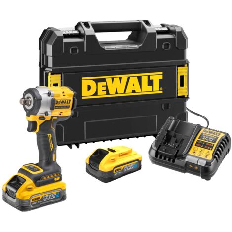 DeWALT DCF921H2T-GB XR 18V Brushless Cordless 1/2" Impact Wrench Hog Ring With 2 x 5Ah Power Stack Batteries, Charger &amp TSTAK Case