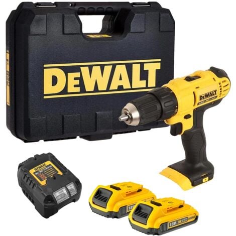 DeWalt DCD771D2 18V XR Cordless Compact Drill Driver - 2x 2Ah Batteries, Charger &amp Carry Case