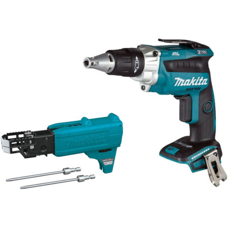 Makita DFS250ZC LXT 18V Brushless Drywall Screwdriver - Body Only & 191G73-7 Auto feed Attachment