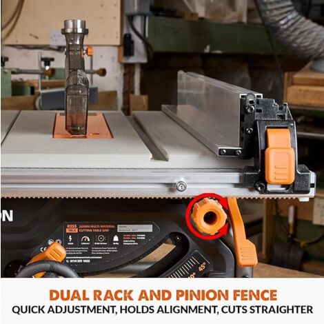 Evolution R255TBLX+ Portable 255mm Jobsite Electric Table Saw With Stand