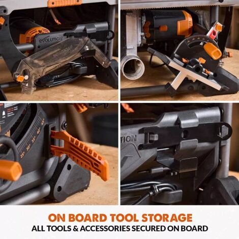 Evolution 119-0006 R255TBLX 255mm Portable Jobsite Table Saw (with Stand) 240V NEW 2025