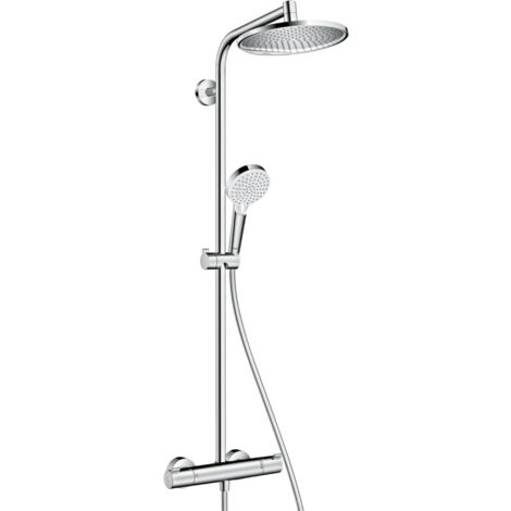 Hansgrohe 27267000 Crometta S Showerpipe 240 1jet with thermostatic ...