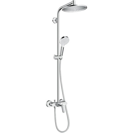 Hansgrohe 27269000 Crometta S Showerpipe 240 1jet with single lever mixer - Chrome