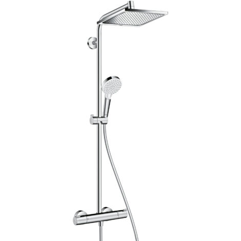 Hansgrohe 27271000 Crometta E Showerpipe 240 1jet with thermostat - Chrome