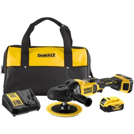 DeWalt DCM849P2B 18V XR Brushless Rotary Polisher - 2x 5Ah Batteries, Charger & 18 Bag (1/10)