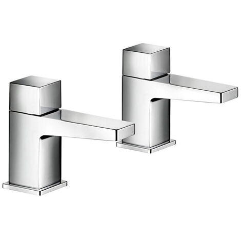Mira Showers Honesty Square Bath Pillar Taps Chrome Bathroom - 1 Pair 2.1815.003