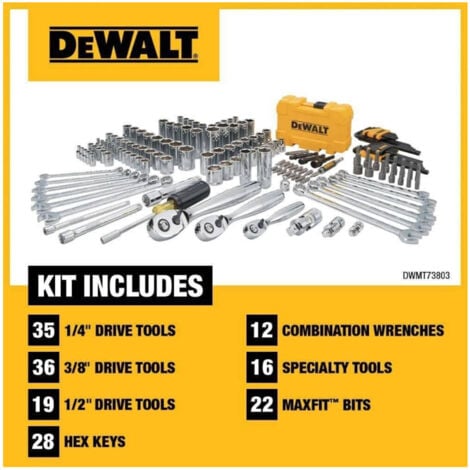 Dewalt DWMT73803 DirectTorque™ 168pcs. Mechanics Tools Set