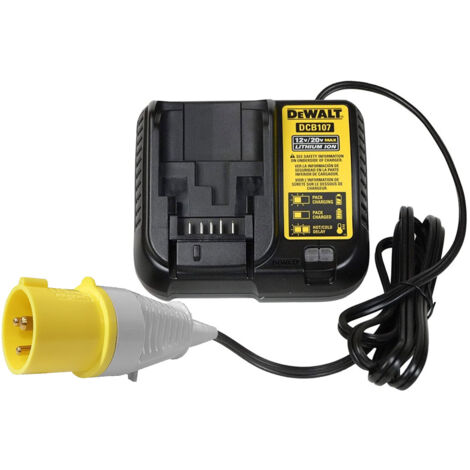 DeWalt DCB107 110V Jobsite Charger for XR Li-Ion Batteries 12V-20V Max