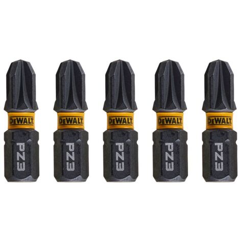 Extreme Torque Dewalt PZ3 Impact Bits Set – 5 Pieces for Heavy-Duty Screwing and Power Drilling