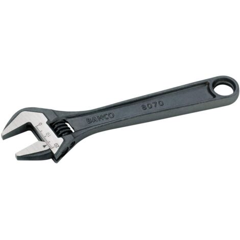 Bahco Black Adjustable Wrench 150mm 6in Jaw Capacity 20mm BAH8070