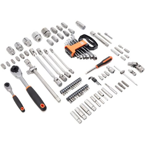 Bahco S910 Socket and Spanner Set 92 Metric and AF 1/4 and 1/2in Drive BAHS910