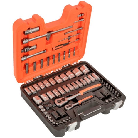 Bahco S800 - 1/4 and 1/2 Square Drive Socket Set, 77 Pcs