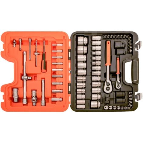 Bahco S800 - 1/4 and 1/2 Square Drive Socket Set, 77 Pcs