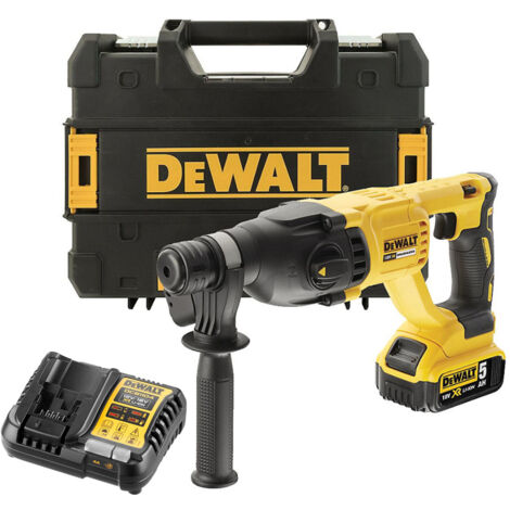 Dewalt DCH133P1 18V SDS+ Brushless Hammer Drill - 1x 5.0ah Battery, Charger & TSTAK Case (1/5)