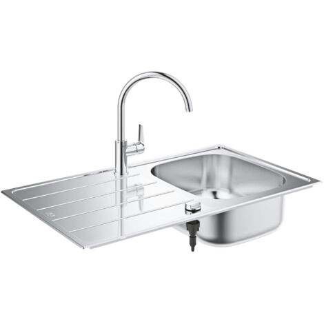 Grohe 31562SD1 BAU Stainless Steel Kitchen Sink And Tap Bundle (1/5)
