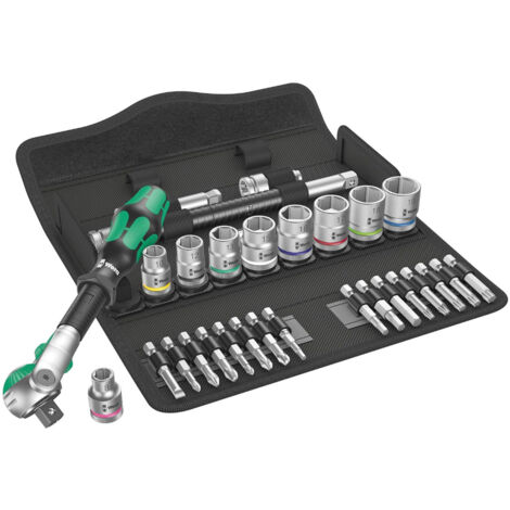 Wera 05004046001 - 3/8″ Drive Zyklop 8100 SB 29 Piece Metric Socket Bit Set 8-19mm (1/5)