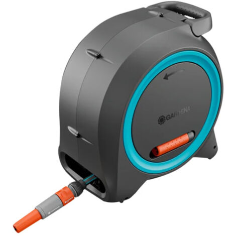 Gardena 18695-28 Dual Hose Box, with 25m hose, ready-to-use, for floor or wall installation