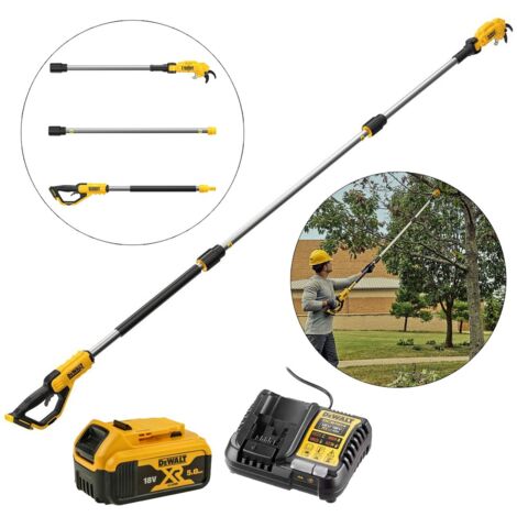 DeWALT DCMPP569P1 18V XR Pole Pruner - 1x 5Ah Battery and Charger (1/5)