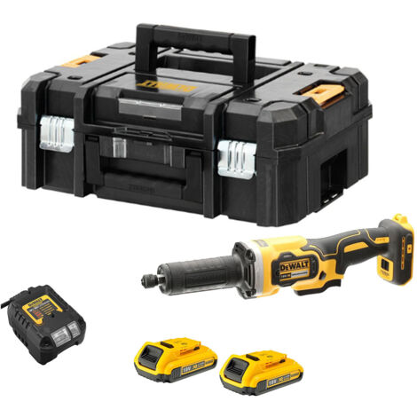 DeWALT DCG426D2 18V XR Brushless Die Grinder Kit - 2x 2Ah Batteries, Charger & TSTAK II Case (1/3)