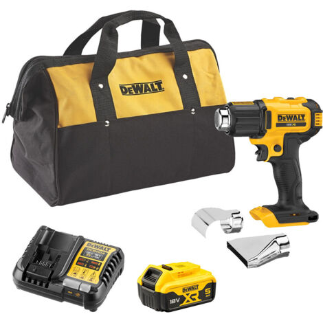 DeWalt DCE530P1B 18V XR Cordless Heat Gun - 1x 5.0Ah Battery, Charger & 15 inch Bag (1/5)