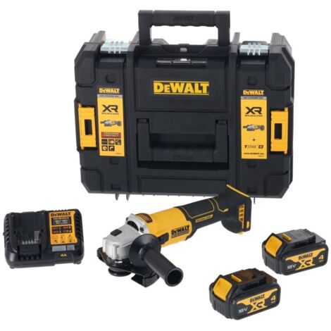 Dewalt DCG407M2T 18V XR Brushless 125mm Angle Grinder - 2x 4Ah Batteries, Charger & TSTAK II Case (1/5)