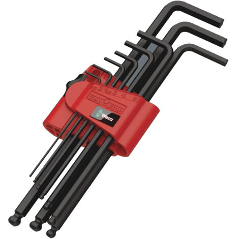 Wera 05022086001 BlackLaser, 950/9 Hex-Plus 6 L-key set, metric - 9 pieces