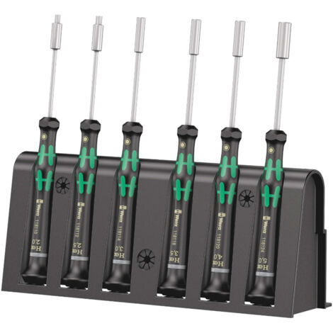 Wera 05118158001 - 2069/6 Electronics screwdriver set + rack, 6-piece (2-5mm) (1/5)