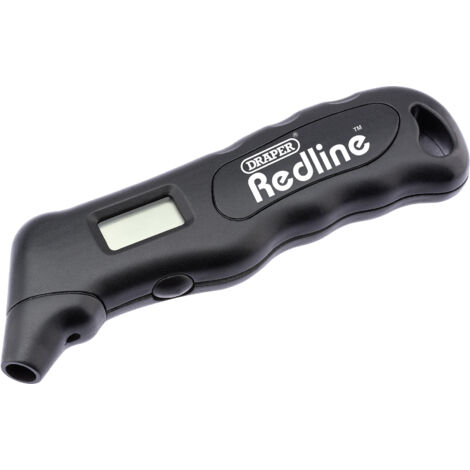 Draper 68474 Redline Digital Tyre Pressure Gauge LCD Display 0-100 psi, 0-7 bar (1/5)