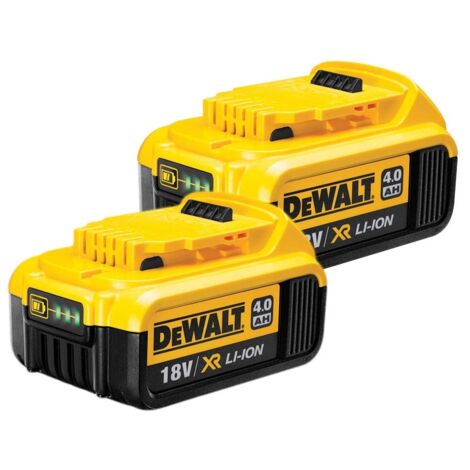 DeWalt DCB182 18V XR Li-Ion 4.0Ah Batteries Twin Pack
